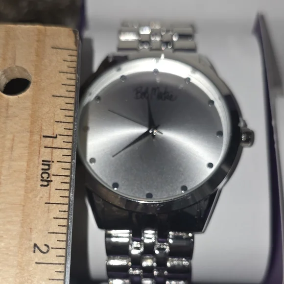 Bob Mackie Silver Mens And Womens Watch Set